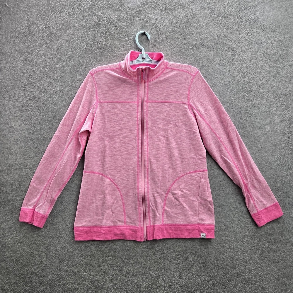 Tommy Bahama Women Jacket M Pink Coastal Grandmother Reversible Long Sleeve